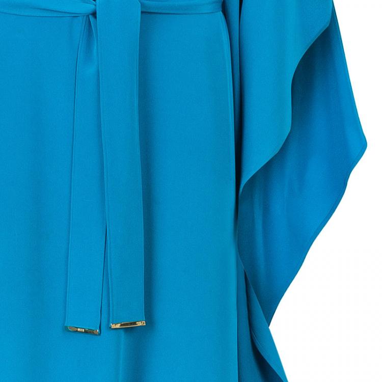 Pre Owned Emilio Pucci Blue Embellished Kaftan Dress OS