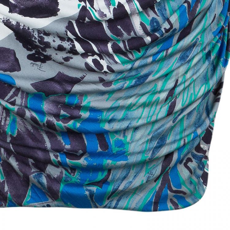 Pre Owned Emilio Pucci Multicolor Long Sleeve Dress M