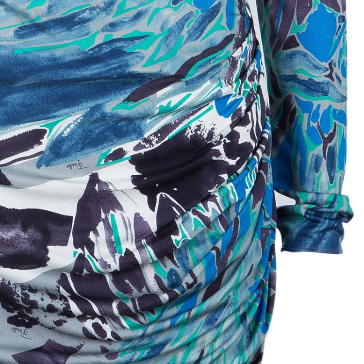 Pre Owned Emilio Pucci Multicolor Long Sleeve Dress M