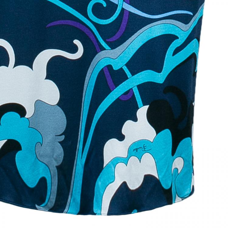 Pre Owned Emilio Pucci Abstract Print Midi Dress S