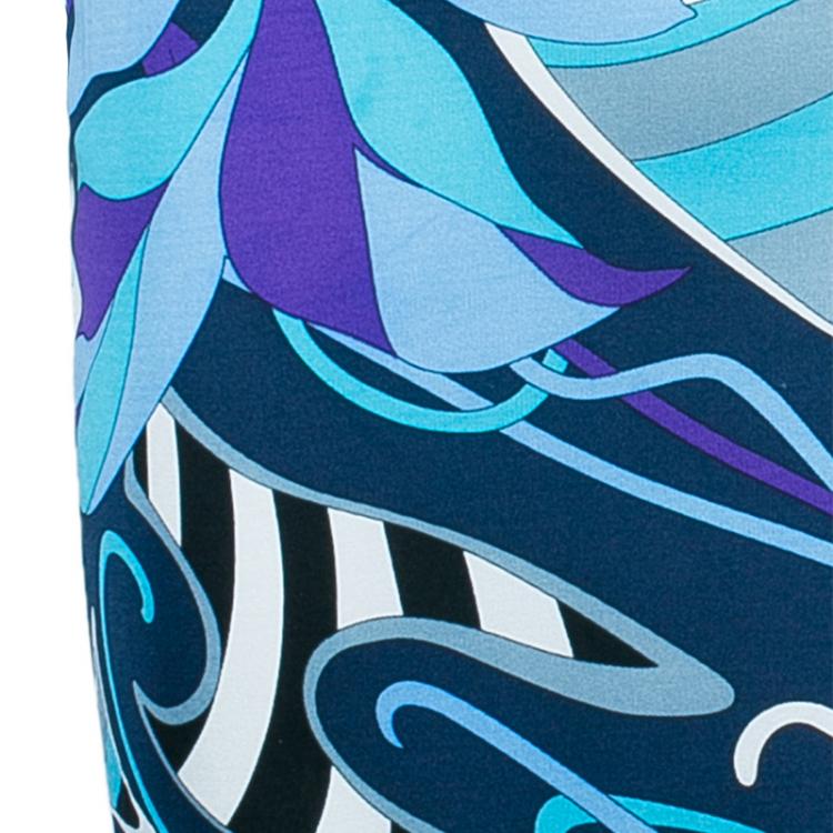 Pre Owned Emilio Pucci Abstract Print Midi Dress S