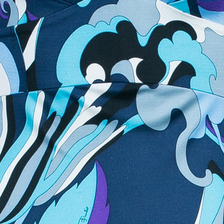 Pre Owned Emilio Pucci Abstract Print Midi Dress S