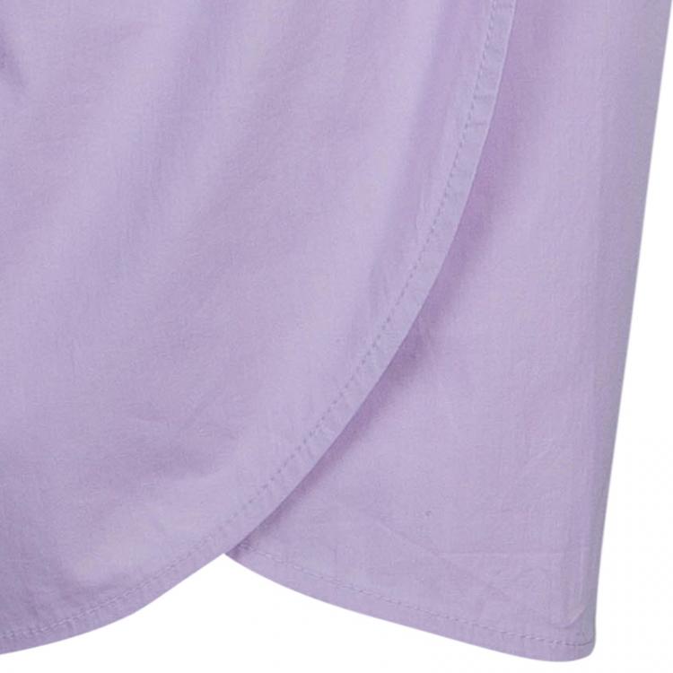 Pre Owned Emilio Pucci Lilac Cotton Wrap Dress M