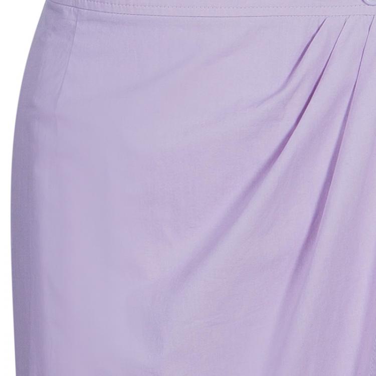 Pre Owned Emilio Pucci Lilac Cotton Wrap Dress M