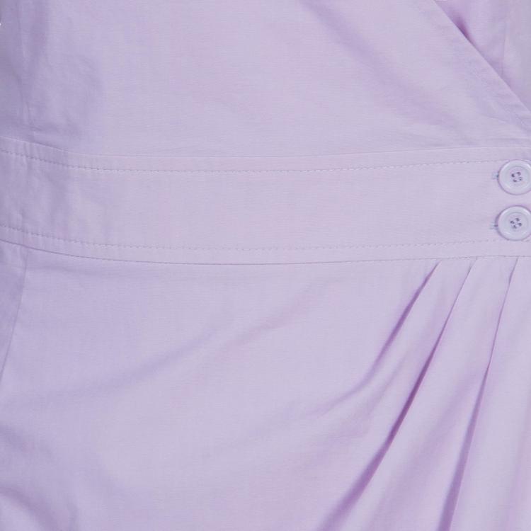 Pre Owned Emilio Pucci Lilac Cotton Wrap Dress M