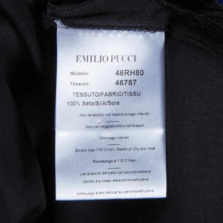 Pre Owned Emilio Pucci Multi-Print Embellished Kaftan S