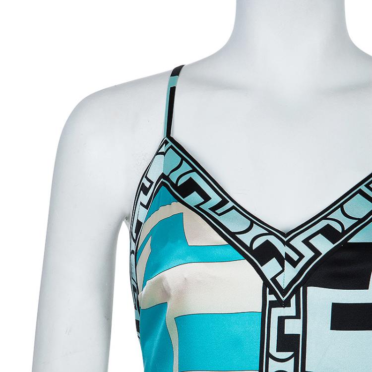 Pre Owned Emilio Pucci Multicolor Silk Maxi Dress M