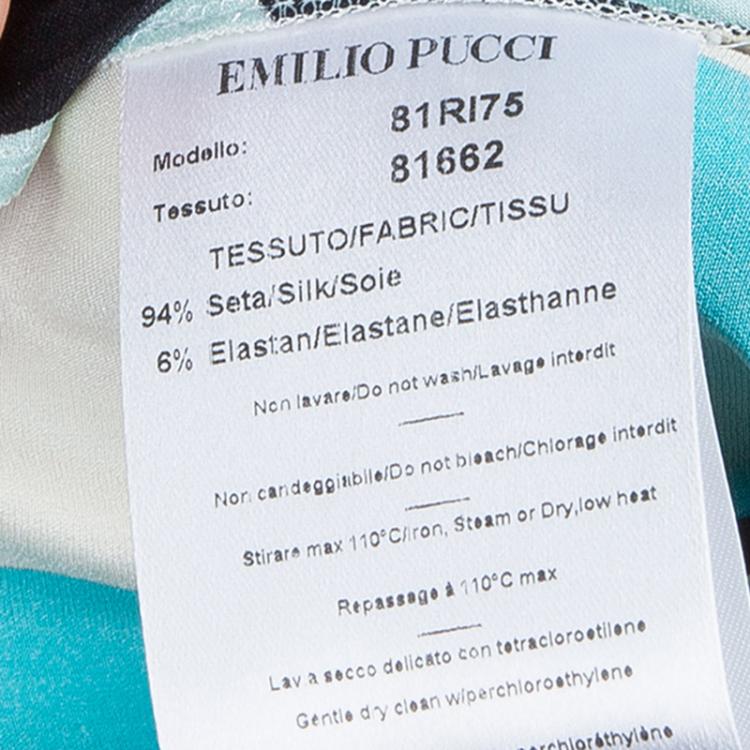 Pre Owned Emilio Pucci Multicolor Silk Maxi Dress M
