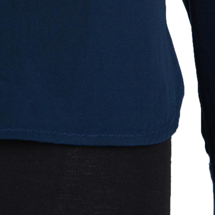 Pre Owned Emilio Pucci Blue Button Down Long Sleeve Silk Shirt S