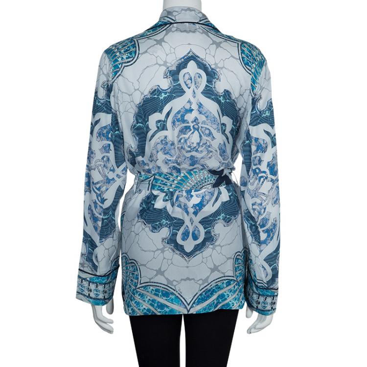 Pre Owned Emilio Pucci Mutlicolor Print Long Sleeve Top S