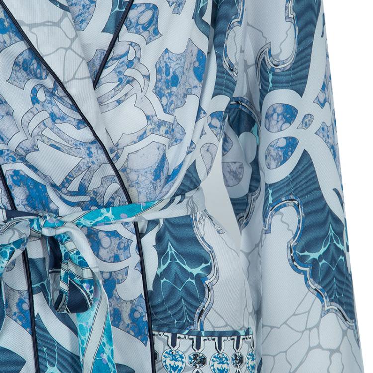 Pre Owned Emilio Pucci Mutlicolor Print Long Sleeve Top S
