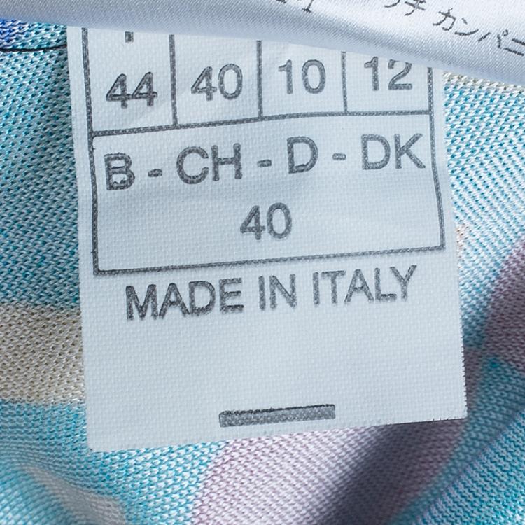 Pre Owned Emilio Pucci Patterned Jersey Shift Dress M