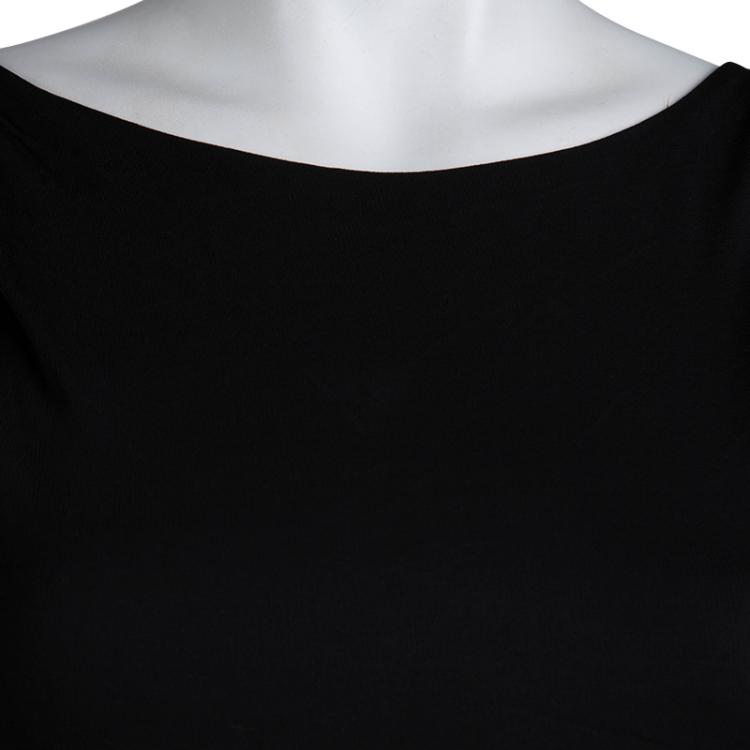 مملوكة مسبقًا Emilio Pucci Black Jersey Belted Dress S