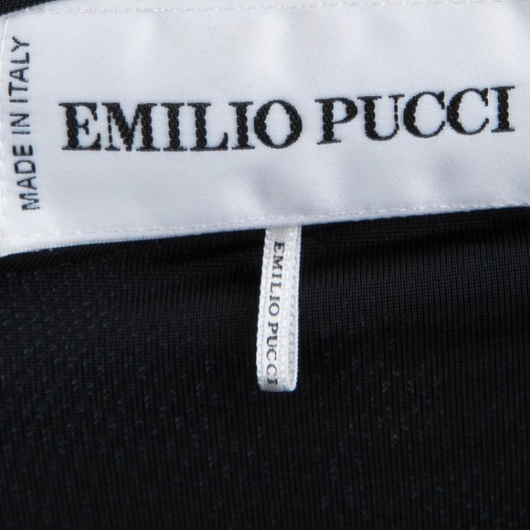 مملوكة مسبقًا Emilio Pucci Black Jersey Belted Dress S
