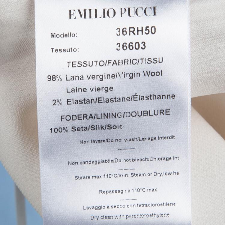 Pre Owned Emilio Pucci Pastel Yellow Sleeveless Wool Dress S