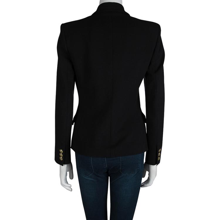 Pre Owned Emilio Pucci Black Notched Collar Blazer M
