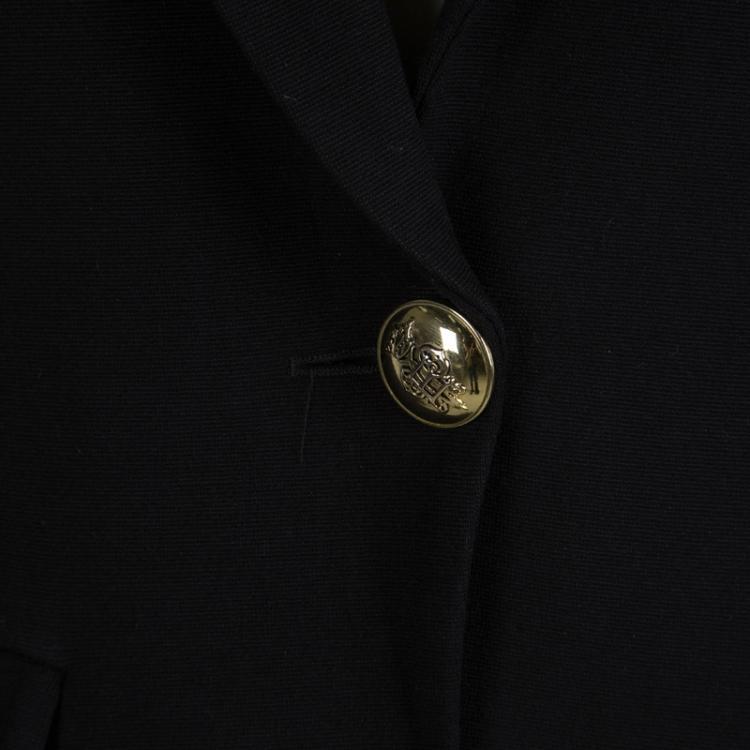 Pre Owned Emilio Pucci Black Notched Collar Blazer M