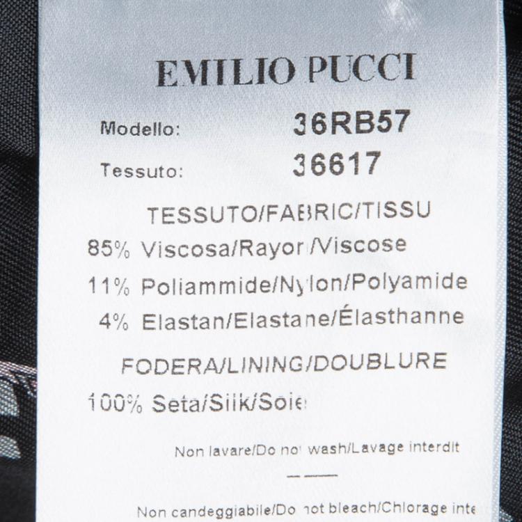Pre Owned Emilio Pucci Black Notched Collar Blazer M