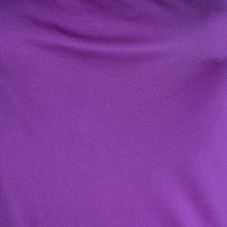 Pre Owned Emilio Pucci Purple Silk Backless Draped Top M
