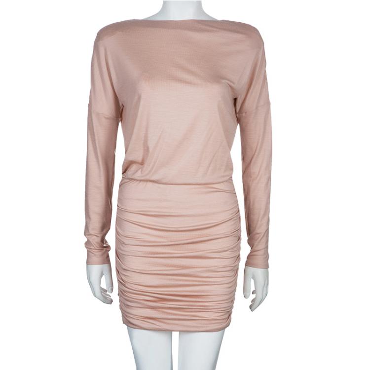 Pre Owned Emilio Pucci Blush Pink Long Sleeve Dress S