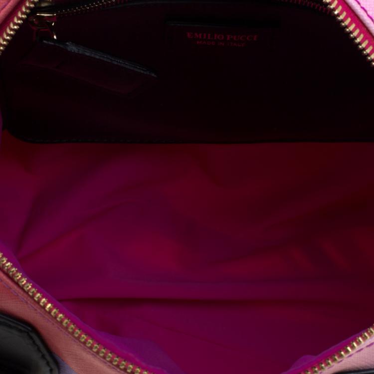 Pre Owned Emilio Pucci Multicolor Printed PVC Boston Bag