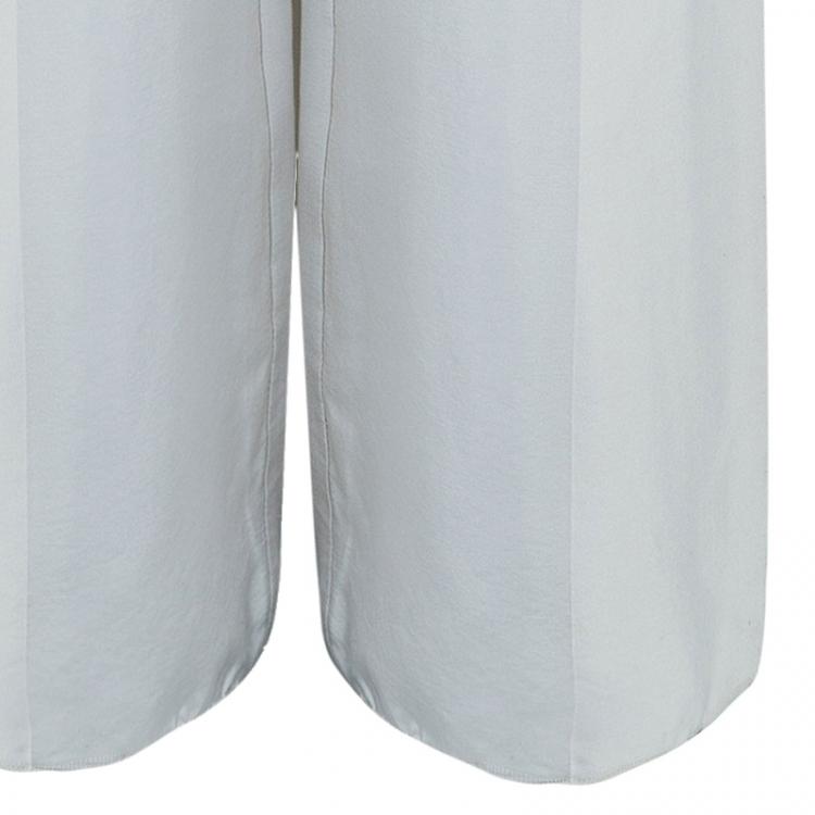Pre Owned Emporio Armani Palazzo Wide Leg Silk Pants S