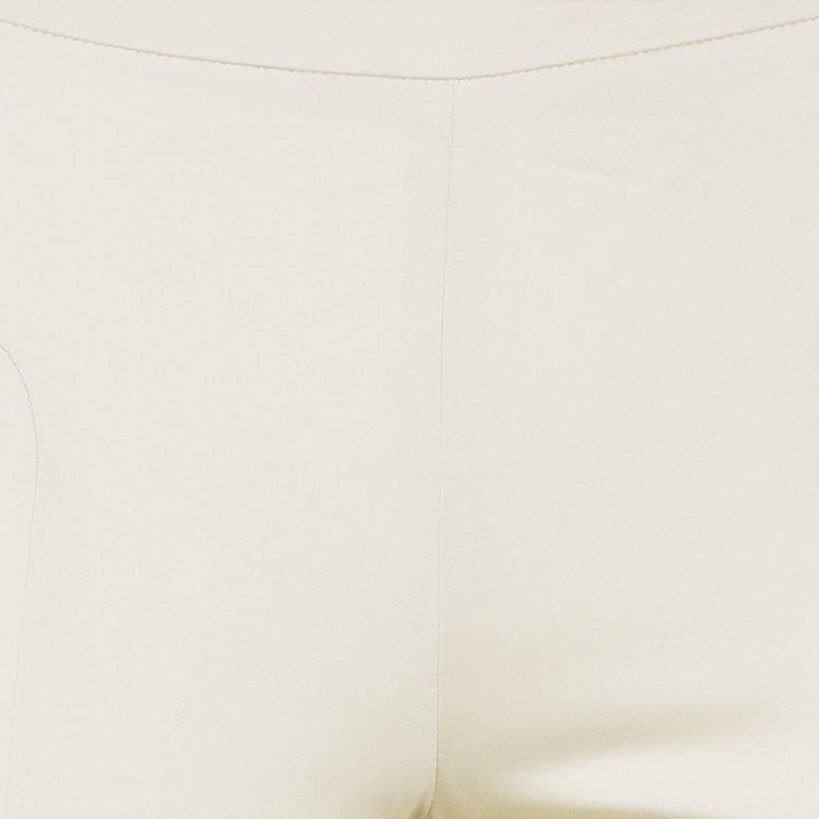 Pre Owned Emporio Armani Beige Silk Trouser S