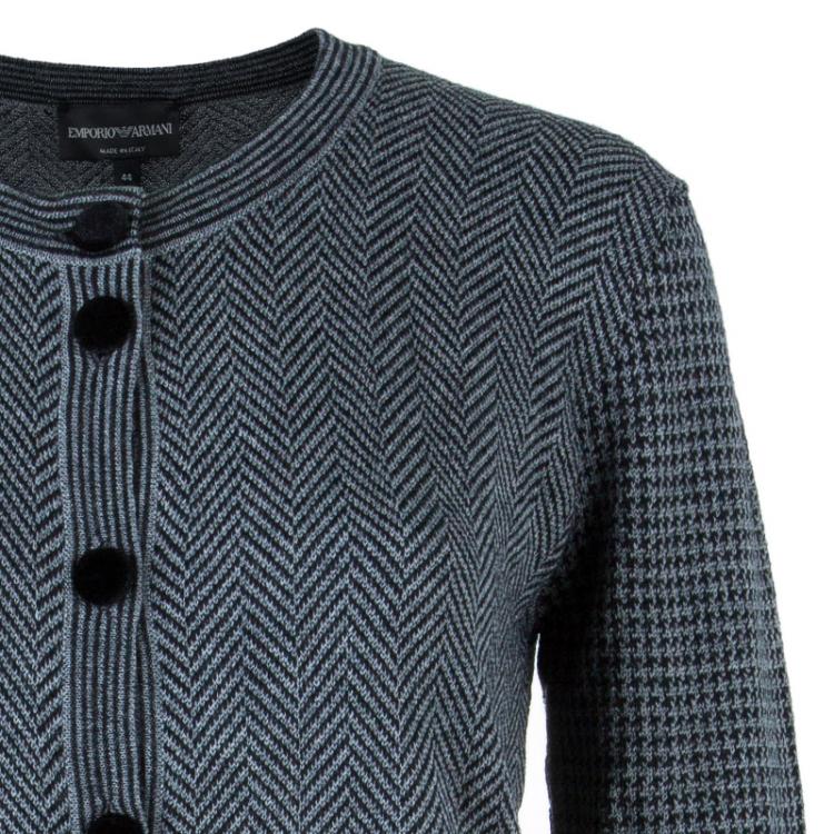 Pre Owned Emporio Armani Grey Cardigan M