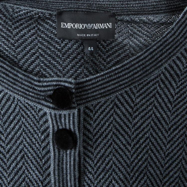 Pre Owned Emporio Armani Grey Cardigan M