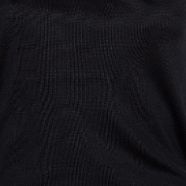 Pre Owned Emporio Armani Black One Shoulder Button Detail Dress M
