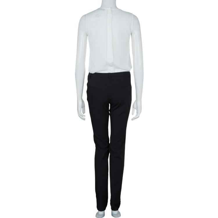 مملوكة مسبقًا Emporio Armani Black Straight Fit Trousers S