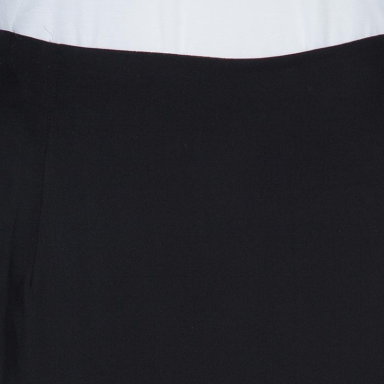 Pre Owned Emporio Armani Black Silk Maxi Skirt  M