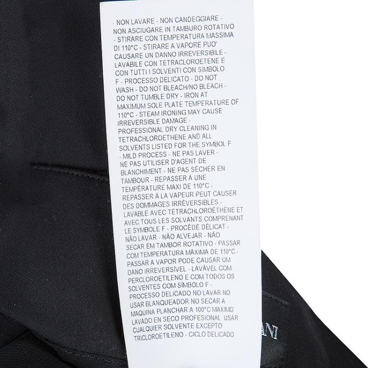 Pre Owned Emporio Armani Black Silk Maxi Skirt  M