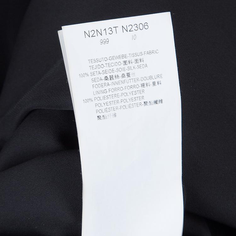 Pre Owned Emporio Armani Black Silk Maxi Skirt  M