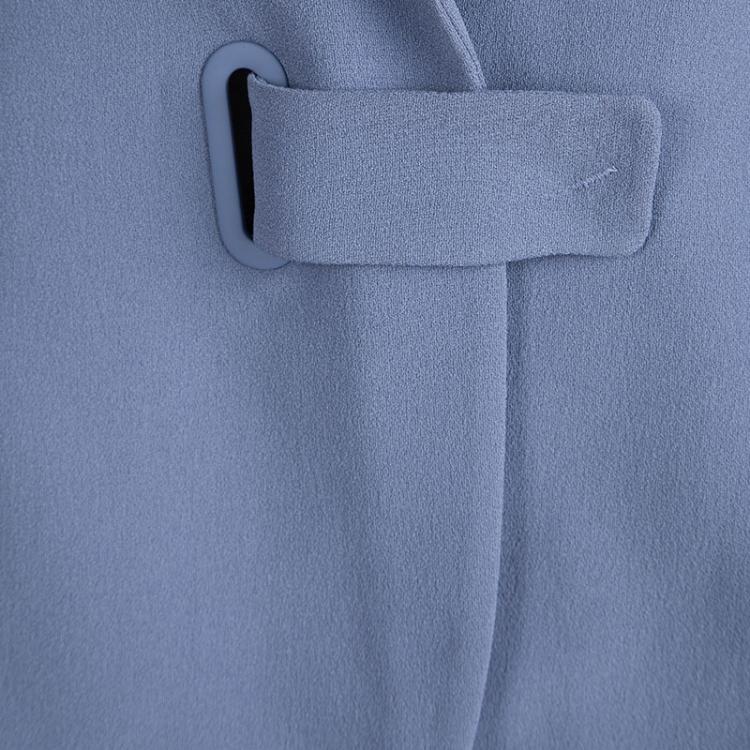 Pre Owned Emporio Armani Blue Loop Detail Cady Blazer L