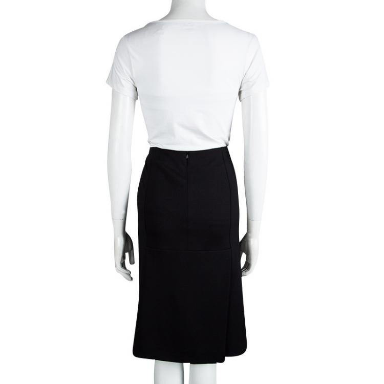 Pre Owned Emporio Armani Black Pencil Skirt L