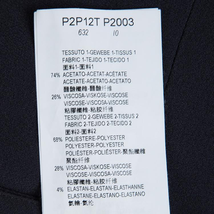 Pre Owned Emporio Armani Grey Contrast Panel Detail Trousers M