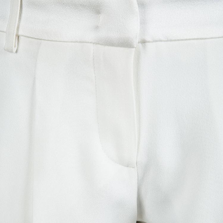 Pre Owned Emporio Armani Elite White Tailored Trousers S
