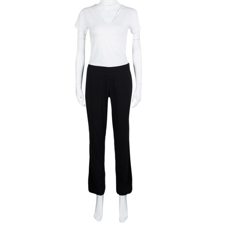 Pre Owned Emporio Armani Black Loose Fit Pants L
