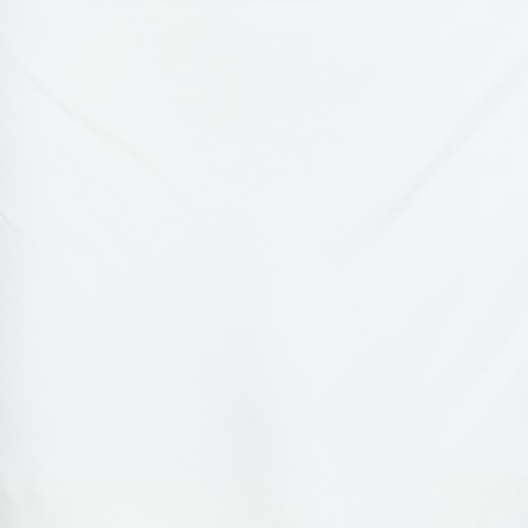 Pre Owned Emporio Armani White Layered Ruffle Bottom Skirt M