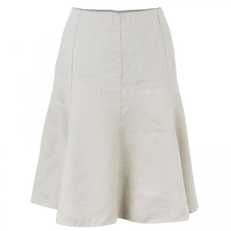 Pre Owned Emporio Armani Beige Skirt Suit M