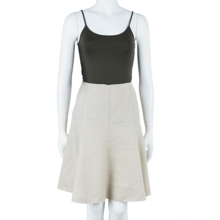 Pre Owned Emporio Armani Beige Skirt Suit M