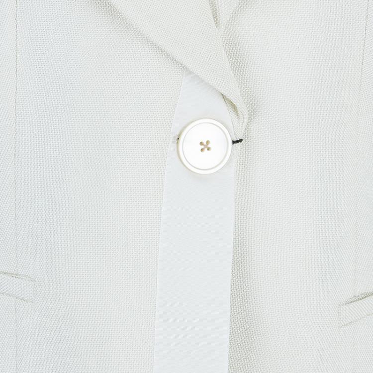 Pre Owned Emporio Armani Cream Fitted Blazer L