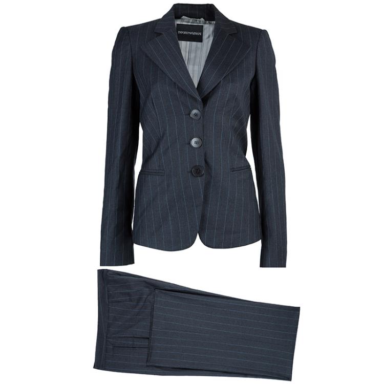 Emporio Armani Grey Striped Pant Suit S Emporio Armani | TLC