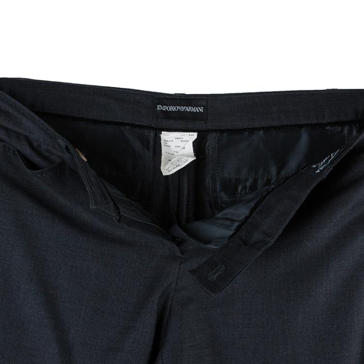 Pre Owned Emporio Armani Charcoal Pant Suit S