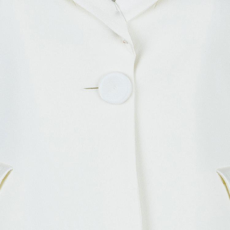 Pre Owned Emporio Armani White Silk Blazer S