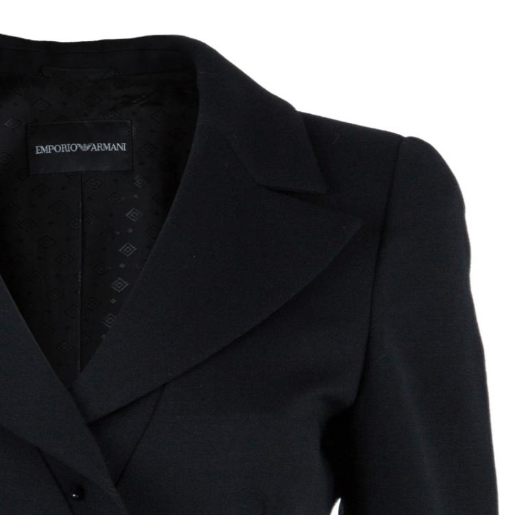 مملوكة مسبقًا Emporio Armani Black Tailored Blazer S