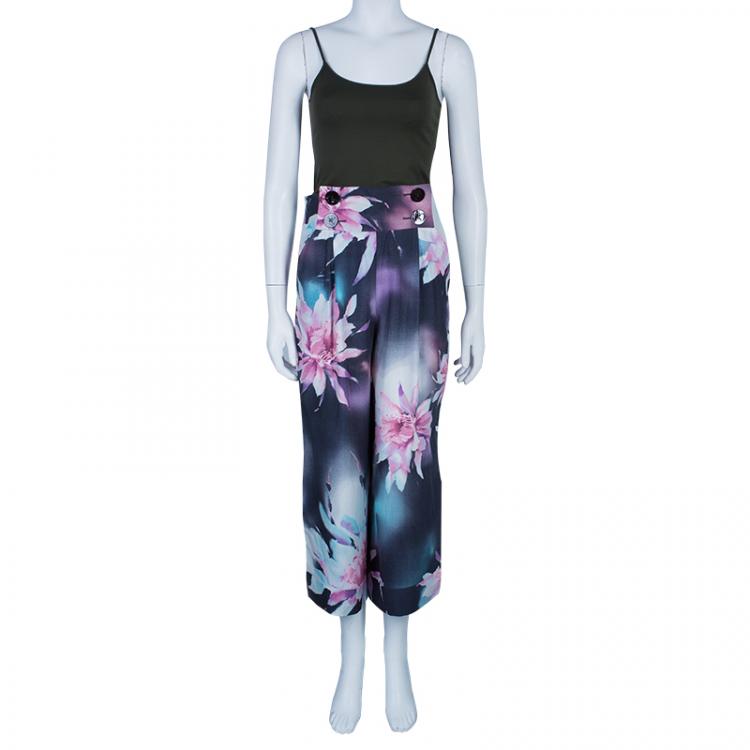 Pre Owned Emporio Armani Floral Print Pants S