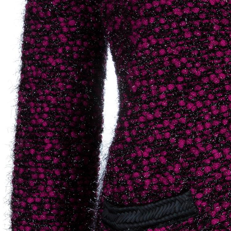 Pre Owned Emporio Armani Pink and Black Cardigan S