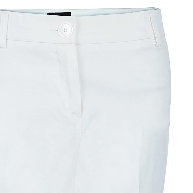 Pre Owned Emporio Armani White Trousers L